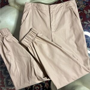 Vegan leather dressy joggers